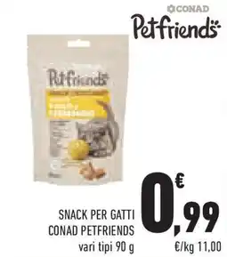 Conad Superstore Snack per gatti conad PETFRIENDS offerta