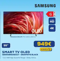 Euronics SAMSUNG SMART TV OLED QE55S85DAEXZT - GRAPHITE BLACK offerta