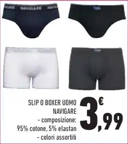Conad Superstore Slip o boxer uomo NAVIGARE offerta