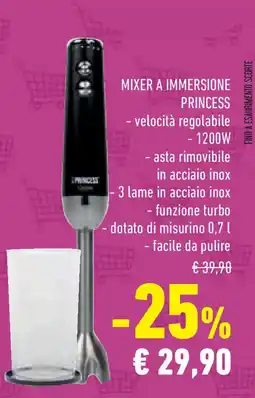 Conad Superstore Mixer a immersione princess offerta