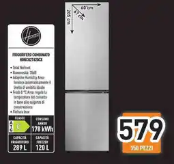 Unieuro HOOVER FRIGORIFERO COMBINATO HONC02T620CX offerta