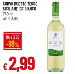 Galassia Corvo duetto terre siciliane igt bianco offerta