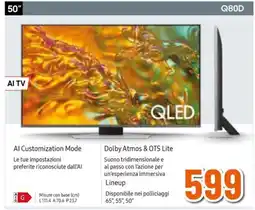 Expert SAMSUNG 50" QLED Q80D offerta