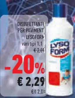 Conad Superstore Disinfettanti per pavimenti LYSOFORM offerta