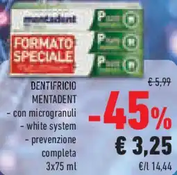 Conad Superstore Dentifricio MENTADENT offerta