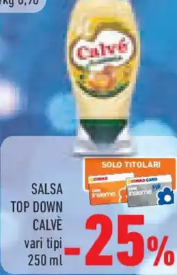 Conad Superstore Salsa top down CALVÈ offerta