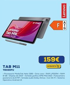 Euronics Lenovo TAB M11 TB330FU offerta