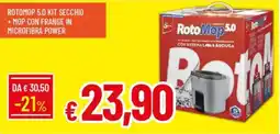 Galassia Rotomop 5.0 kit secchio + mop con frange in microfibra power offerta