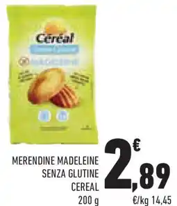 Conad Superstore Merendine madeleine senza glutine Céréal offerta