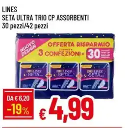 Galassia Lines seta ultra trio cp assorbenti offerta