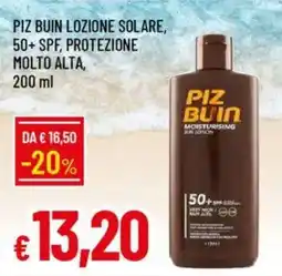 Galassia Piz buin lozione solare, 50+ spf, protezione molto alta offerta