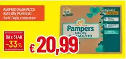 Galassia Pampers quadripacco baby-dry pannolini offerta