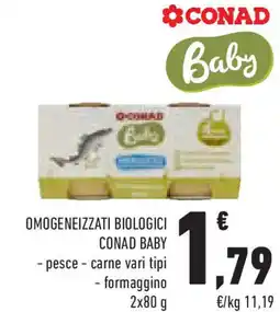 Conad Superstore Omogeneizzati biologici conad baby offerta