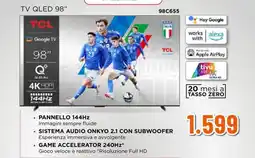 Expert TCL TV QLED 98" 98C655 offerta