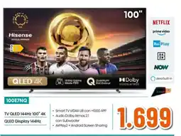 Expert Hisense 100E7NQ TV QLED 144Hz 100" 4K QLED Display 144Hz offerta