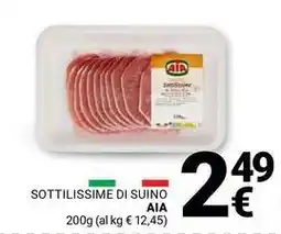 Supermercati Gulliver Sottilissime di suino AIA offerta