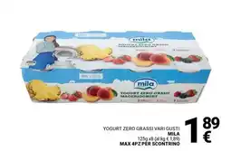 Supermercati Gulliver Yogurt zero grassi vari gusti MILA offerta