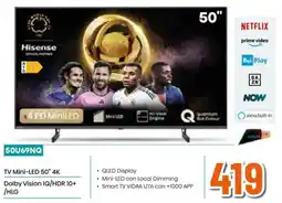 Expert Hisense 50U69NQ TV Mini-LED 50" 4K Dolby Vision IQ/HDR 10+ /HLG offerta