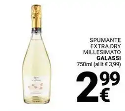 Supermercati Gulliver Spumante extra dry millesimato GALASSI offerta