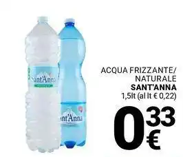 Supermercati Gulliver Acqua frizzante/ naturale SANT'ANNA offerta