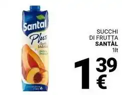 Supermercati Gulliver Succhi di frutta SANTÀL offerta