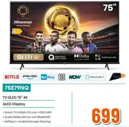 Expert Hisense 75E79NQ TV QLED 75" 4K QLED Display offerta
