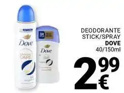 Supermercati Gulliver Deodorante stick/spray DOVE offerta
