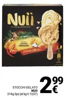 Supermercati Gulliver Stecchi gelato NUII offerta