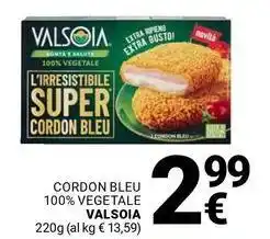 Supermercati Gulliver Cordon bleu 100% vegetale VALSOIA offerta