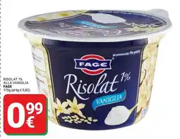 Supermercati Gulliver Risolat 1% alla vaniglia FAGE offerta