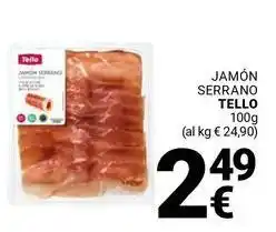 Supermercati Gulliver Jamón serrano TELLO offerta