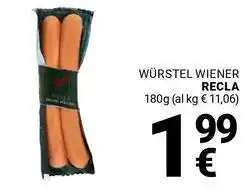 Supermercati Gulliver Würstel wiener RECLA offerta