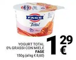 Supermercati Gulliver Yogurt total 0% grassi con miele FAGE offerta