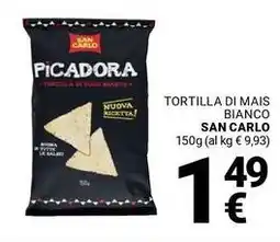 Supermercati Gulliver Tortilla di mais bianco SAN CARLO offerta