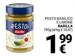 Supermercati Gulliver Pesto basilico e limone BARILLA offerta