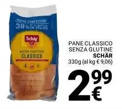 Supermercati Gulliver Pane classico senza glutine SCHÄR offerta