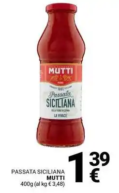 Supermercati Gulliver Passata siciliana MUTTI offerta