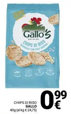 Supermercati Gulliver Chips di riso GALLO offerta