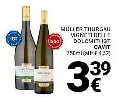 Supermercati Gulliver Müller thurgau vigneti delle dolomiti igt CAVIT offerta