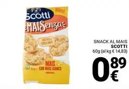 Supermercati Gulliver Snack al mais SCOTTI offerta