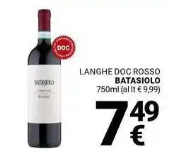 Supermercati Gulliver Langhe doc rosso BATASIOLO offerta