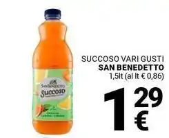 Supermercati Gulliver Succoso vari gusti SAN BENEDETTO offerta