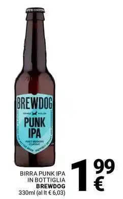 Supermercati Gulliver Birra punk ipa in bottiglia BREWDOG offerta