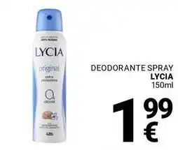 Supermercati Gulliver Deodorante spray LYCIA offerta
