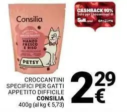 Supermercati Gulliver Croccantini specifici per gatti appetito difficile CONSILIA offerta