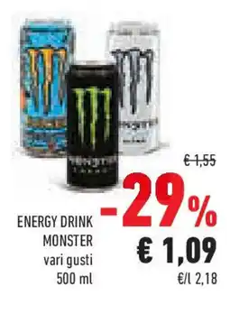Conad Superstore ENERGY DRINK MONSTER vari gusti offerta