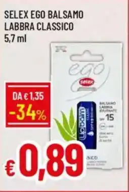 Galassia Selex ego balsamo labbra classico offerta