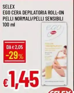 Galassia Selex ego cera depilatoria roll-on pelli normali/pelli sensibili offerta