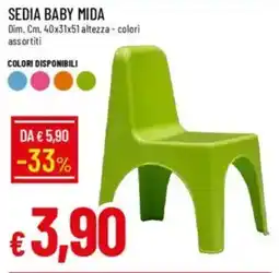 Galassia Sedia baby mida offerta