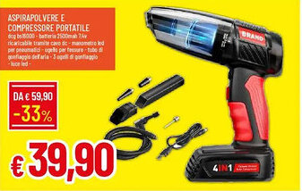Galassia Aspirapolvere e compressore portatile offerta
